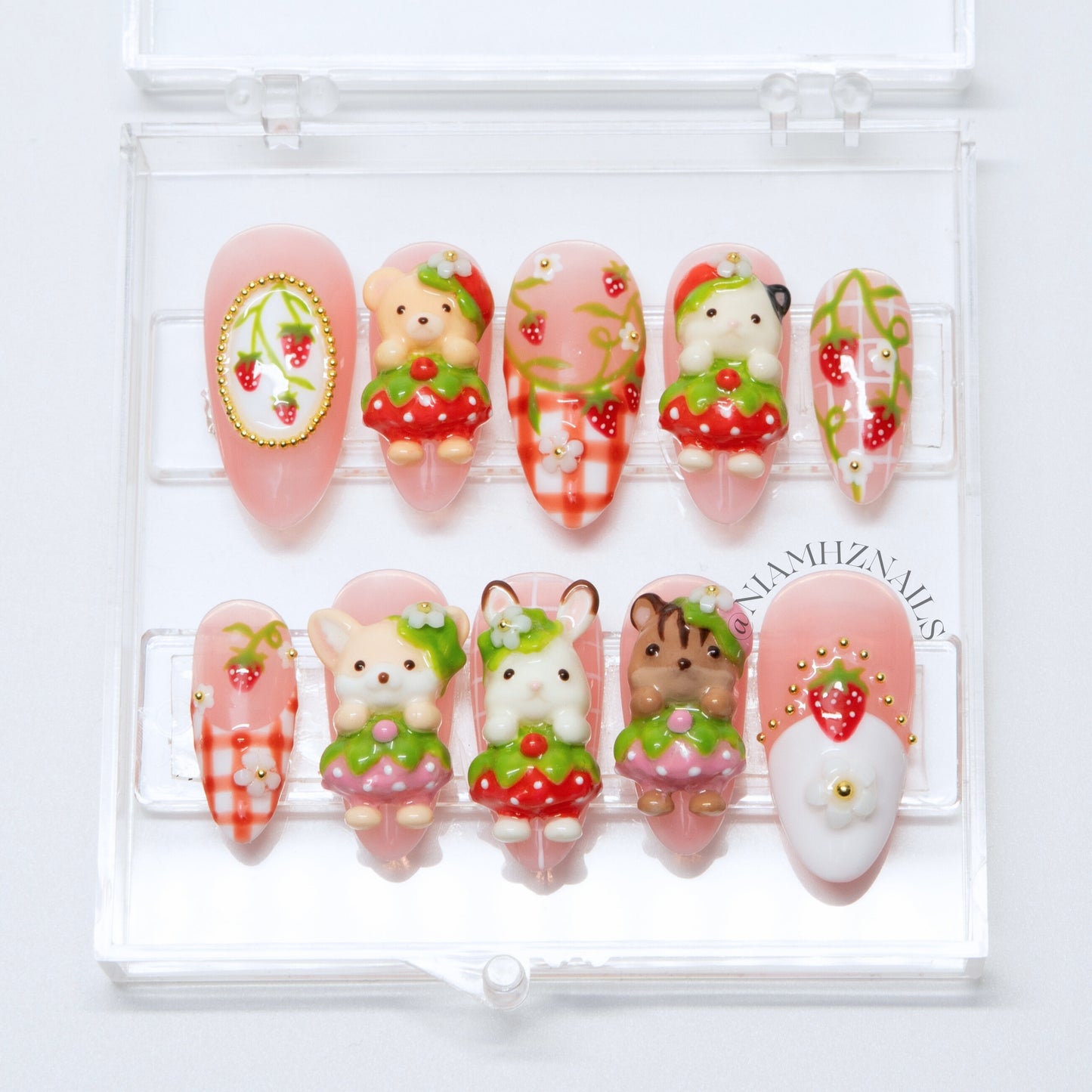 Very Berry Babies - Strawberry Nail Set