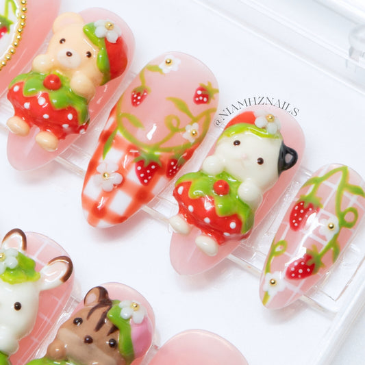 Very Berry Babies - Strawberry Nail Set