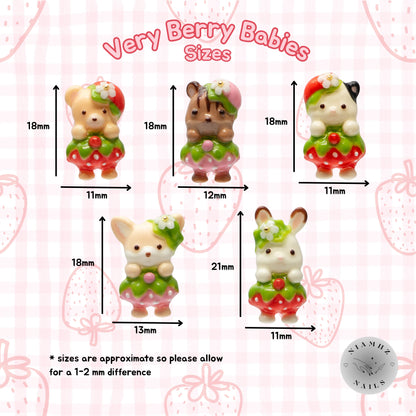 Very Berry Babies - 3D nail charms