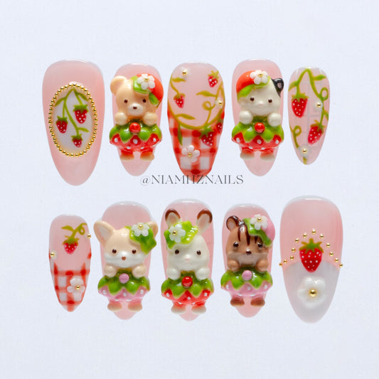 Very Berry Babies - Strawberry Nail Set